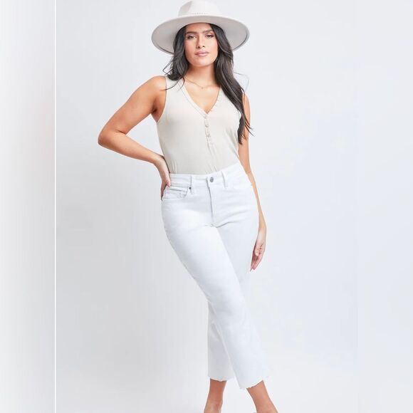 Royalty Vintage High Rise Slim Straight Cropped Jeans NWT - Picture 2 of 12